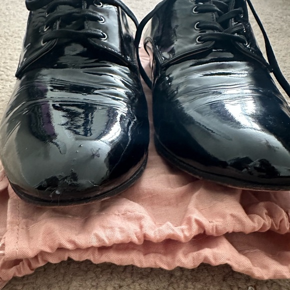 Miu Miu Patent Leather Derby Oxfords - Picture 2 of 5